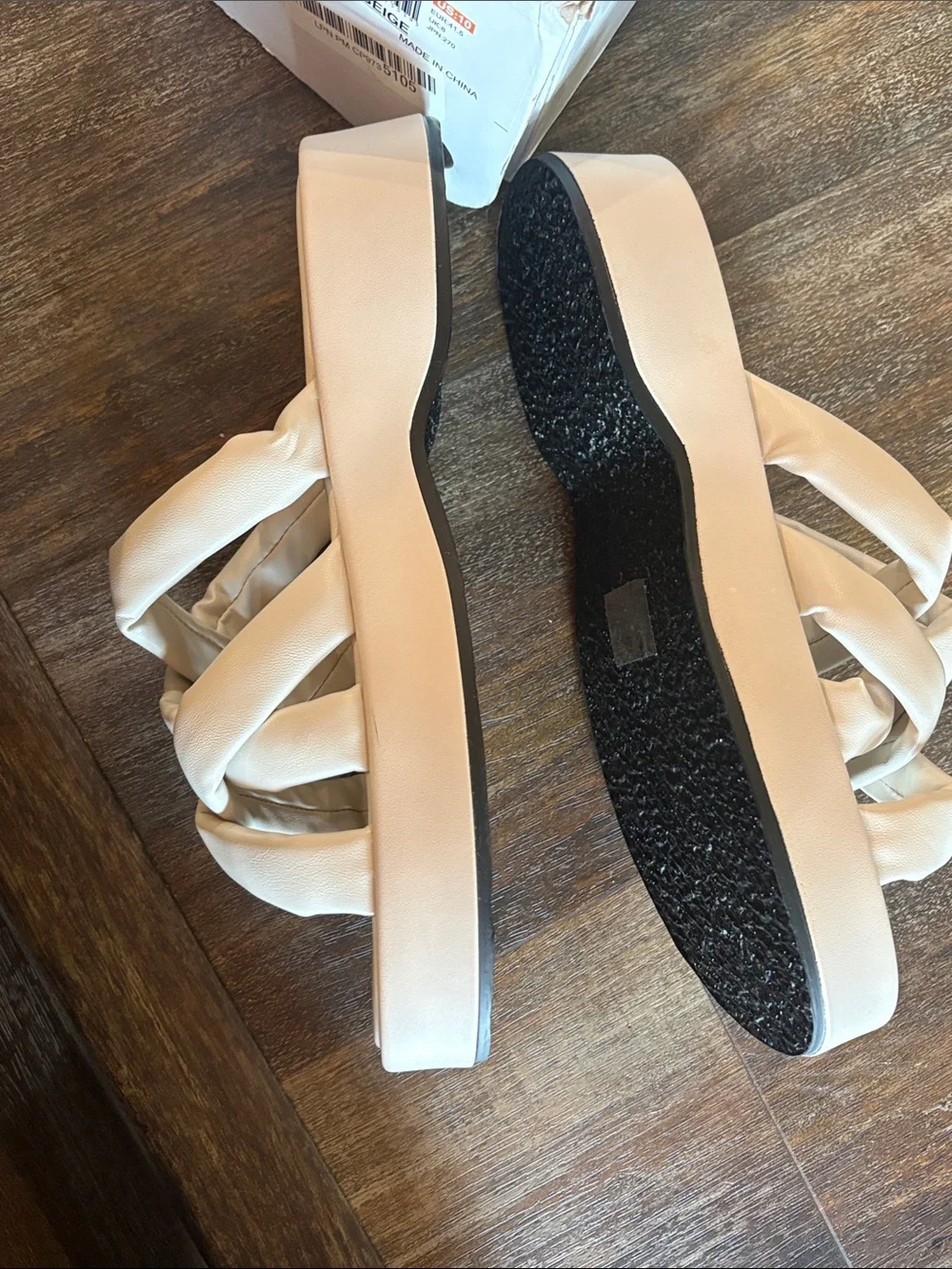 Dream Pair 10 Slide Sandals - Cream